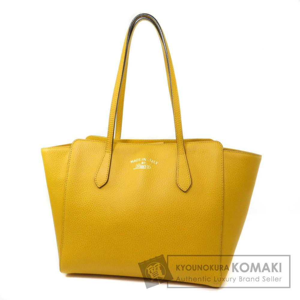 Gucci Logo Motif Tote Bag Leather